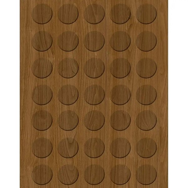 Tapa Furo Adesivo Nogueira Asti 12mm 40 Unidades Duratex