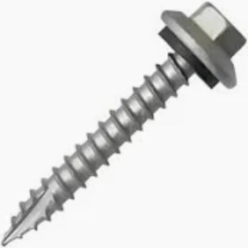 Parafuso Sextavado Flangeado Aço Carbono Para Telha Ponta 17  Nº10 (4,8 mm) X 1.1/2