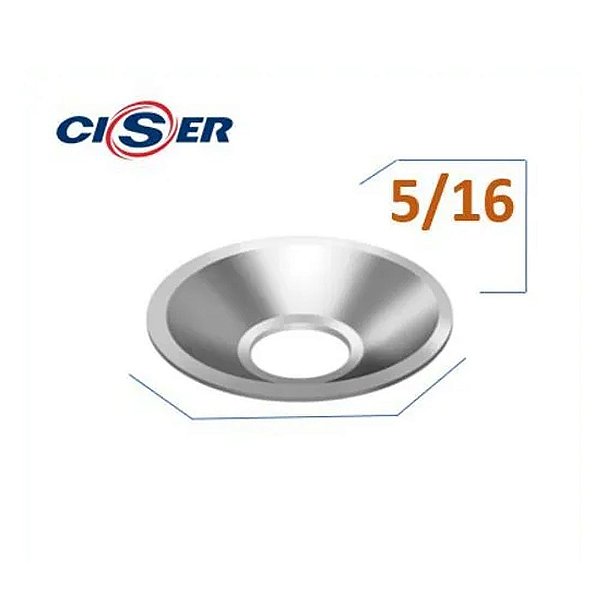 Conjunto 5/16 Concava Zb + Arruela Pvc - 100 Pçs