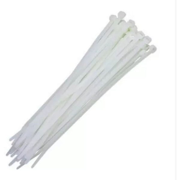 Abraçadeira de Nylon Branca 200mm x 3,6mm - 100un