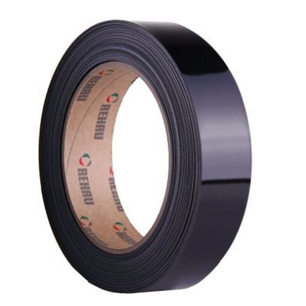 Fita de Borda Preto Onix Liso 64mm Rolo de 20m Eucatex Rehau