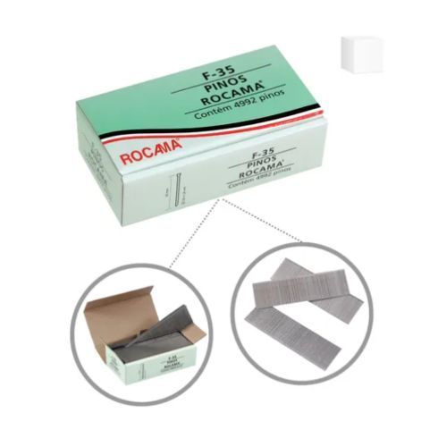 Pino F-35 P/ Pinador Pneumático (caixa C/ 4992 Pinos) Rocama