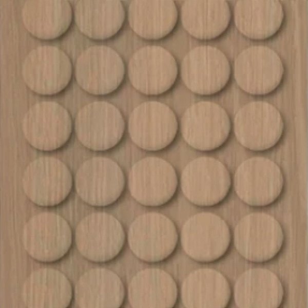 Tapa Furo Adesivo PVC Freijó 12mm 40 Unidades Guararapes