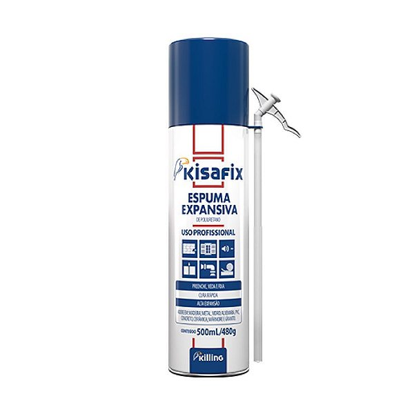 Espuma Expansiva Aerosol de PU 480gr/500ml Kisafix