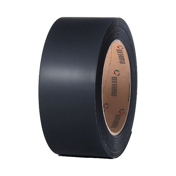 Fita de Borda PVC Preto Acetinatta 65mm Rolo de 20mt Duratex Rehau