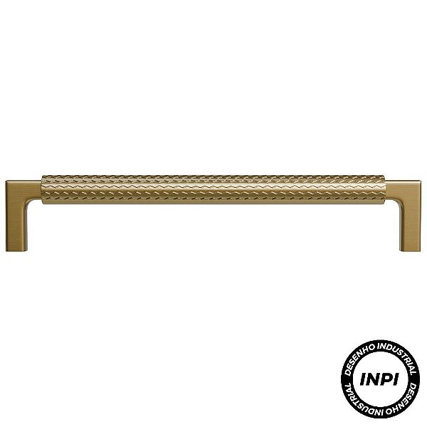 Puxador Zigrinato IL1780 160mm Bronze Escovado Italy Line