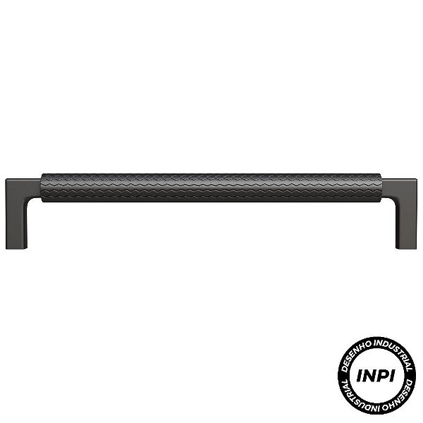 Puxador Zigrinato IL1780 160mm Preto Italy Line