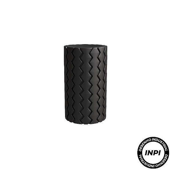 Puxador Zigrinato IL1780 18X30 Ponto Preto Italy Line