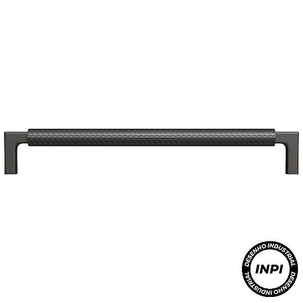 Puxador Zigrinato IL1780 192mm Preto Italy Line
