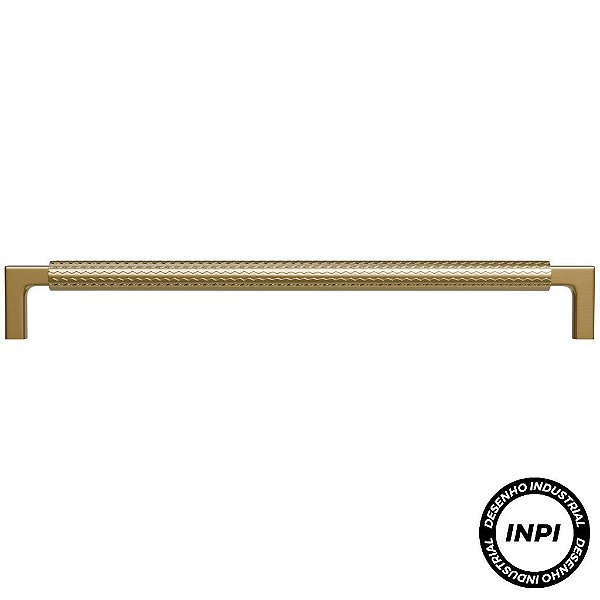 Puxador Zigrinato IL1780 224mm Bronze Escovado Italy Line