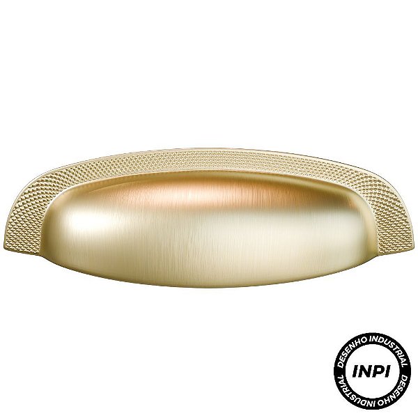 Puxador Concha Vivaro IL-223 96mm Dourado Fosco Italy Line