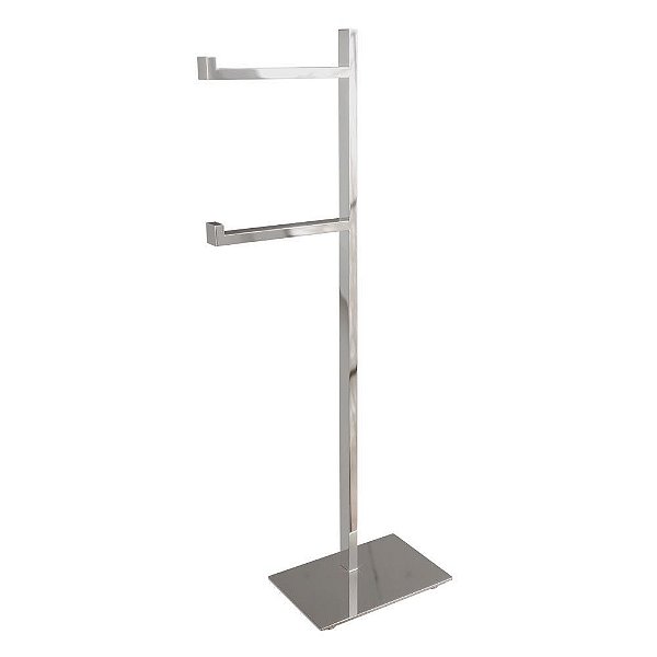 Papeleira Eterna Dupla Piso Inox Polido Italy Line