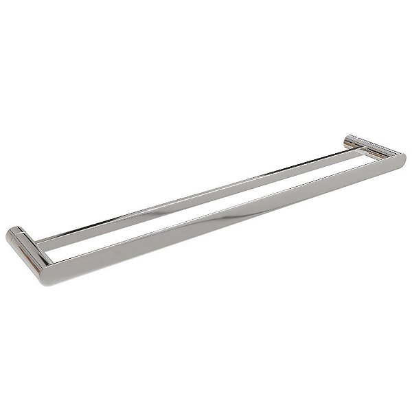 Porta Toalha Duplo Solano 600mm Inox Polido Italy Line
