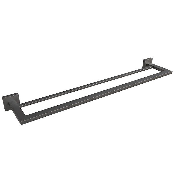 Porta Toalha Dupla Eterna 600mm Onix Italy Line