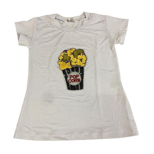 Camiseta Pop Corn Branca