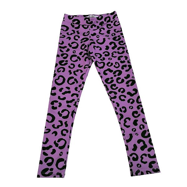 Purple and Pink Leopard Print Leggings