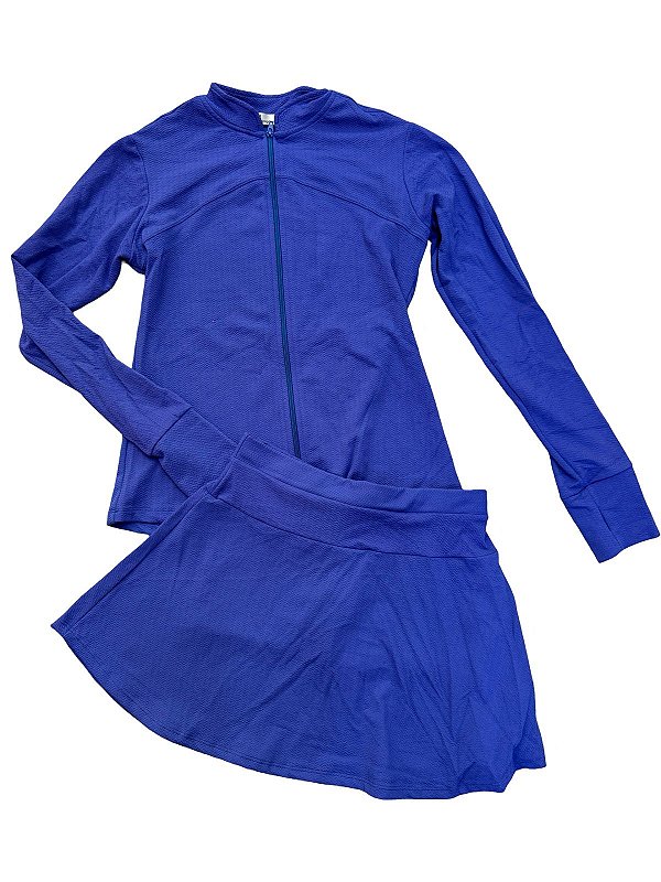 Conjunto Beach Tenis Azul Royal Textura