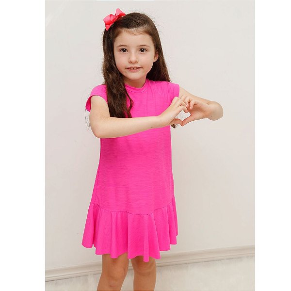 Vestido Geladinho Pink Liso