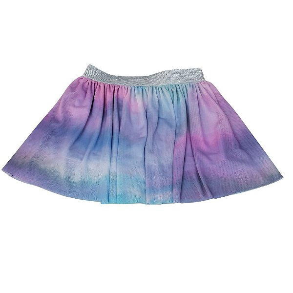 Saia Tule Tie Dye Azul