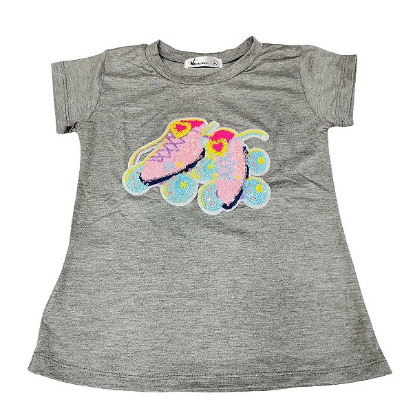 Camiseta Cinza Patins