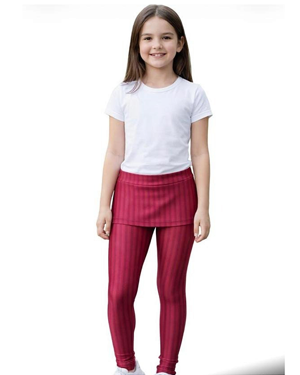 Legging Com Saia Reta Cherry