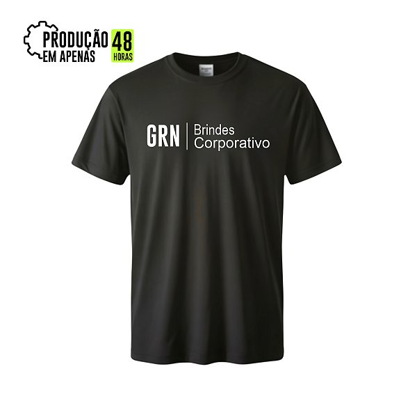 Camiseta Algodão Logo na Frente Personalizada
