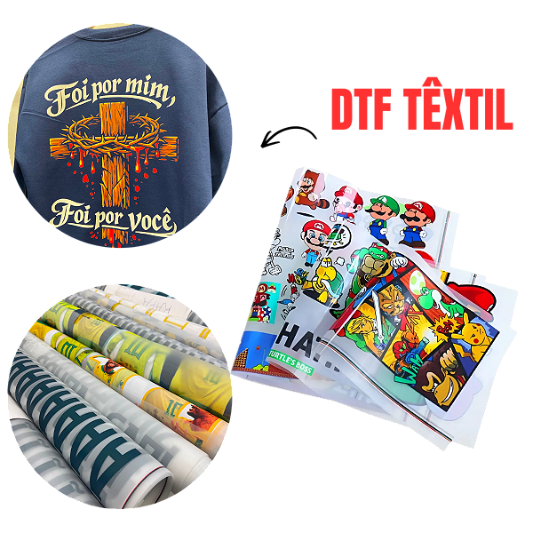 Impressão DTF Têxtil 58x100