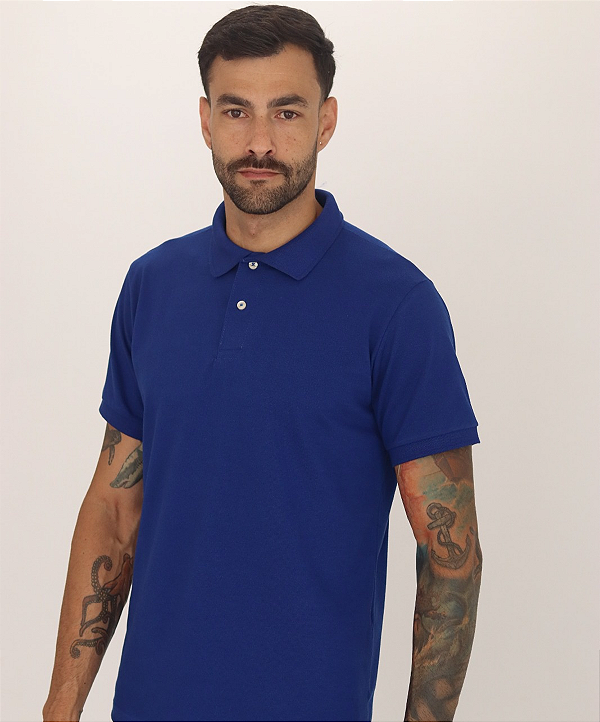 Camiseta Gola Polo Masculino Azul Royal