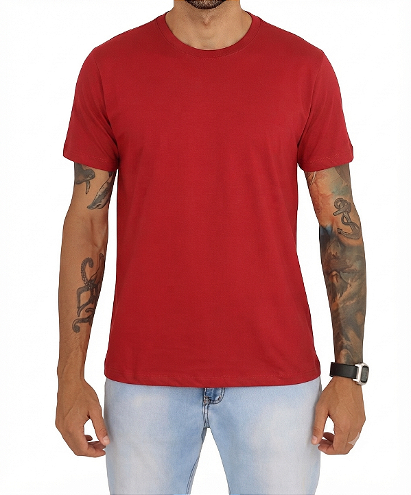 Camiseta Básica Masculino Vermelho
