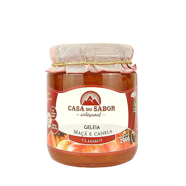 Geleia de Maçã com Canela, 290g - Casa do Sabor