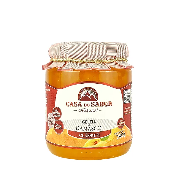 Geleia de Damasco, 290g - Casa do Sabor