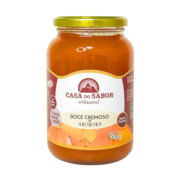 Geleia de Abóbora, 740g - Casa do Sabor