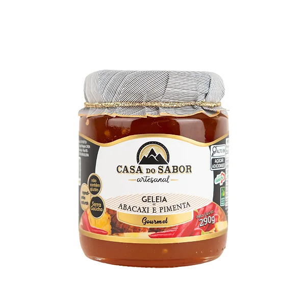 Geleia de Abacaxi com Pimenta, Gourmet, 290g - Casa do Sabor