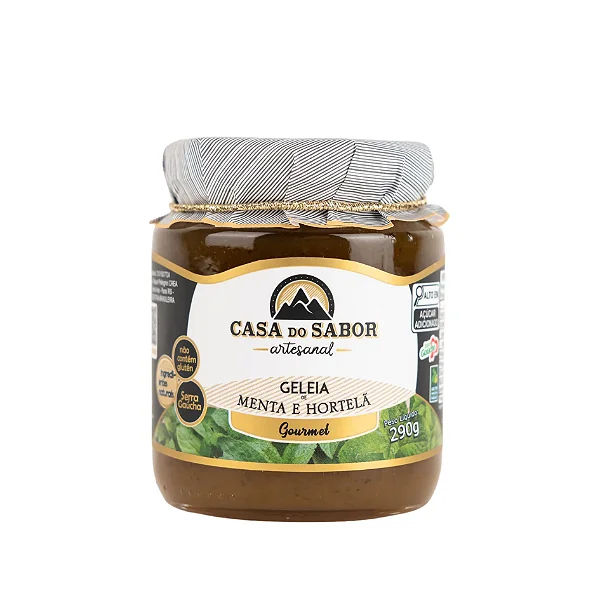 Geleia de Menta e Hortelã, Gourmet, 290g - Casa do Sabor