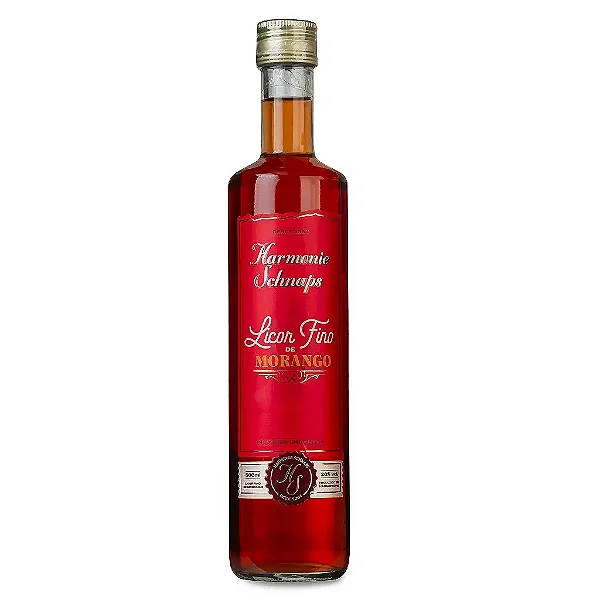 Licor Fino de Morango, 500ml - Harmonie Schnaps
