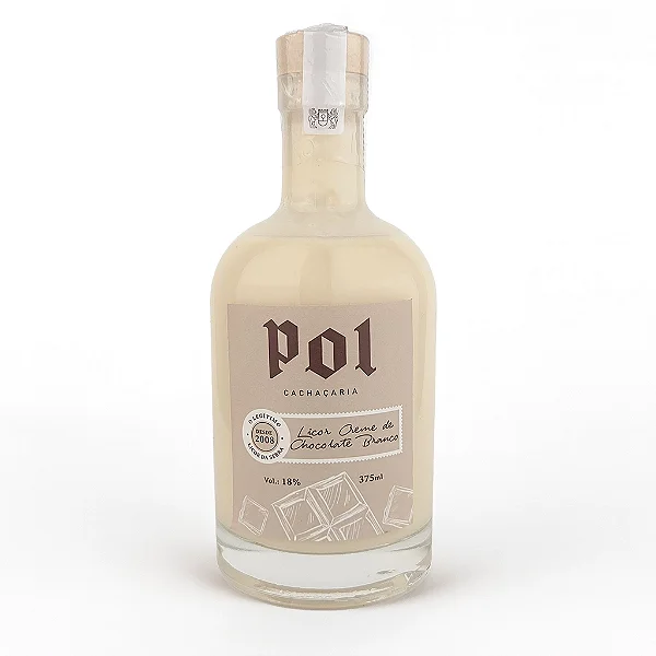 Licor Creme de Chocolate Branco, 375ml - Cachaçaria Pol