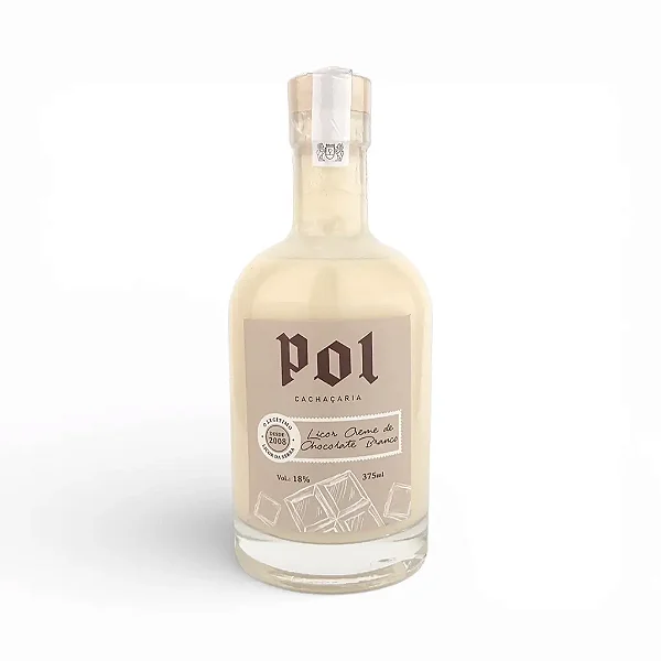 Licor Creme de Chocolate Branco, 375ml - Cachaçaria Pol