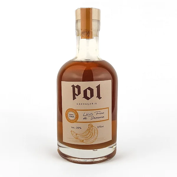 Licor Creme de Banana, 375ml - Cachaçaria Pol