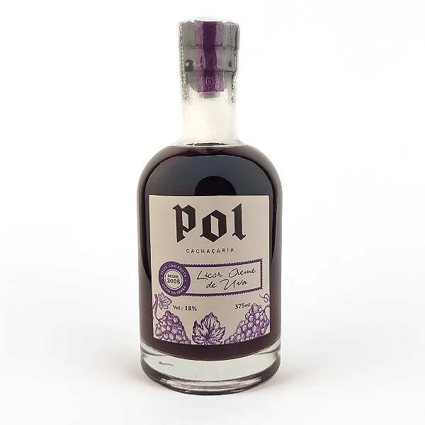 Licor Creme de Uva, 375ml - Cachaçaria Pol