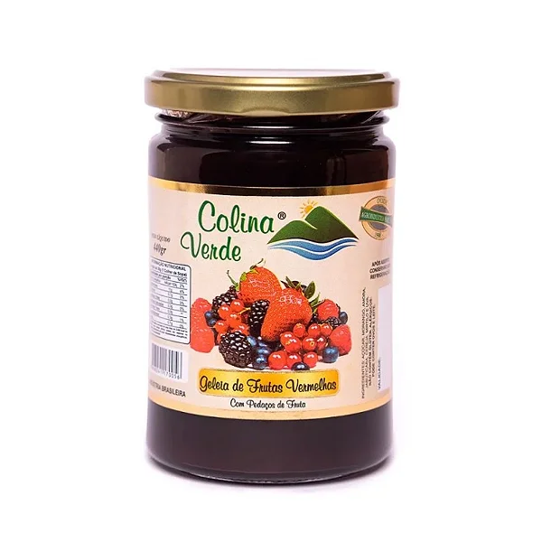 Geleia de Frutas Vermelhas 400g - Colina Verde