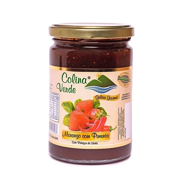 Geleia de Morango com Pimenta 400g - Colina Verde