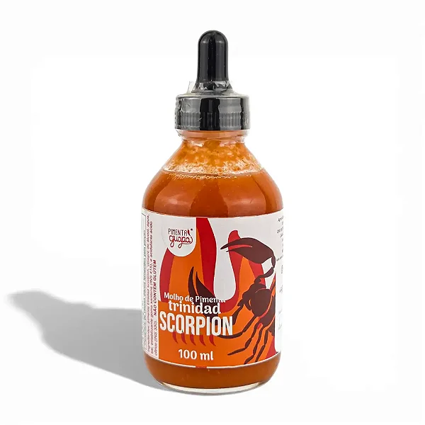 Molho de Pimenta Trinidad Scorpion 100ml - Sabor da Colonia
