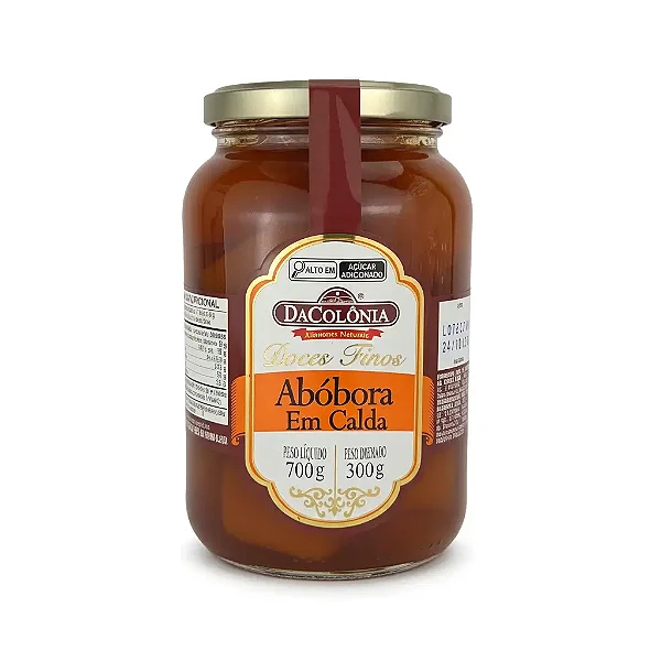 Abóbora em Calda, 700g - DaColonia