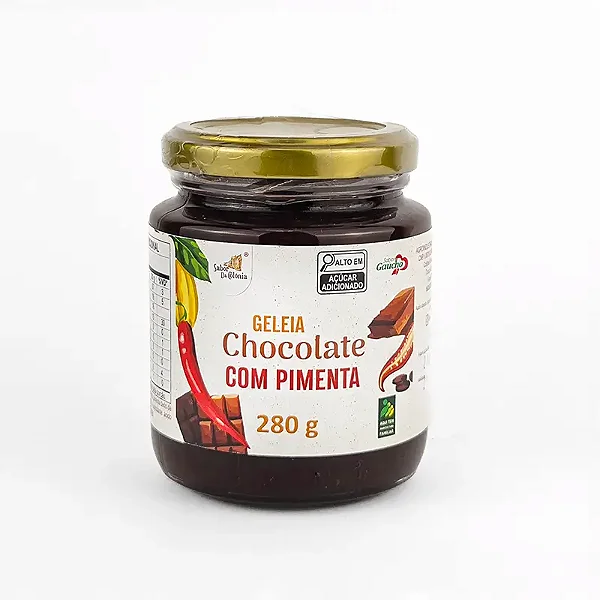 Geleia de Chocolate com Pimenta, 280g - Sabor da Colônia