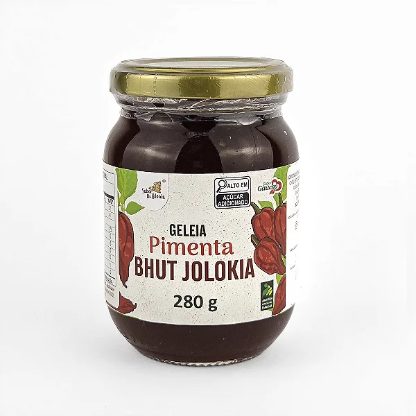 Geleia de Pimenta Bhut Jolokia, 280g - Sabor da Colônia
