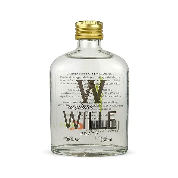 Cachaça Prata, 160ml - Cachaçaria Wille