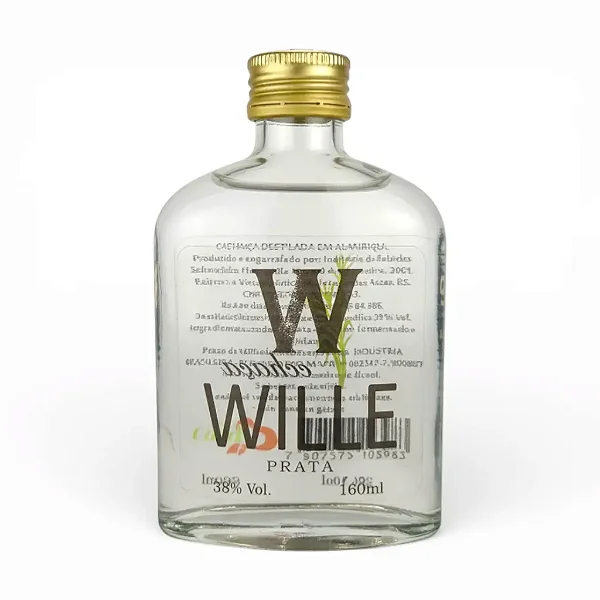 Cachaça Prata, 160ml - Cachaçaria Wille