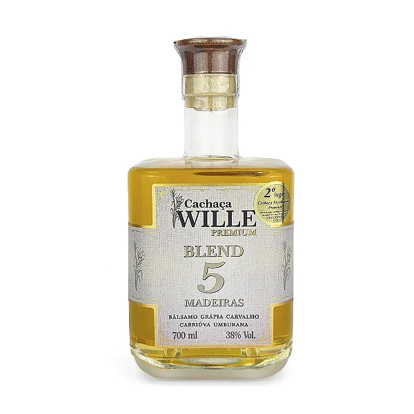 Cachaça Premium Blend 5 Madeiras, 700ml - Cachaçaria Wille