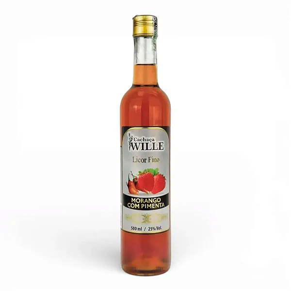 Licor de Morango com Pimenta, 500ml - Cachaçaria Wille