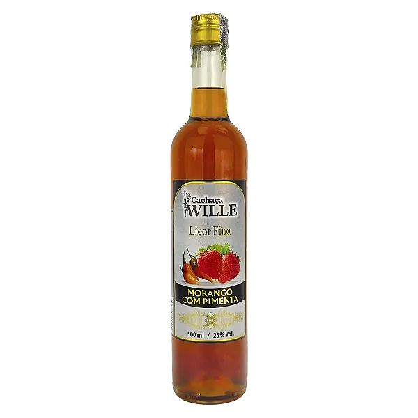 Licor de Morango com Pimenta, 500ml - Cachaçaria Wille